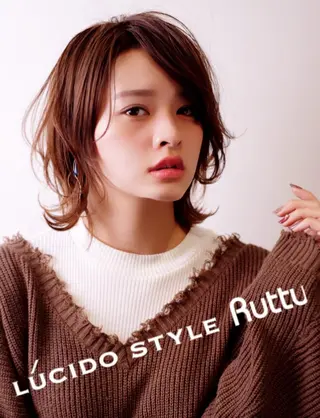 ミディアム カラー アザマ　ヤスカツ _rosso 川口のヘアスタイル