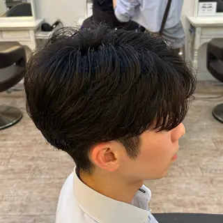 パーマ メンズ ボブ／艶カラー ❣️マナミのヘアスタイル