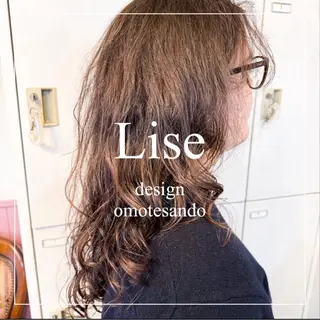 セミロング カラー パーマ ヘアアレンジ メンズ 表参道Lise おおいしおりのヘアスタイル