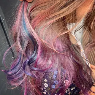 セミロング カラー 原宿サロン代表 デザインカラー伊藤卓のヘアスタイル