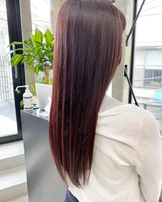 ロング カラー パーマ OVER→三軒茶屋 /縮毛矯正・髪質改善のヘアスタイル