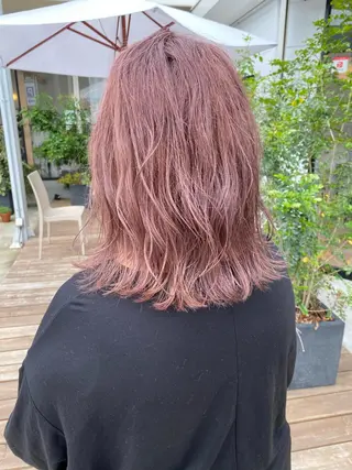 セミロング カラー 鍵谷 公宏のヘアスタイル