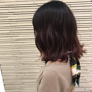 セミロング カラー レイヤー・波巻き RYOSUKEのヘアスタイル