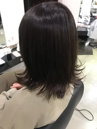 ミディアム カラー ヘアアレンジ 烏山 達也のヘアスタイル