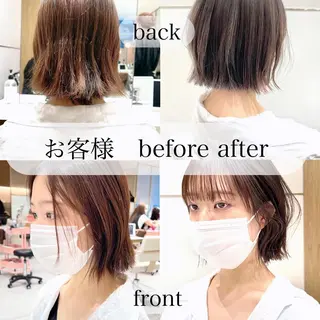 ショート カラー レイヤー専門家 ダブルカラー修のヘアスタイル