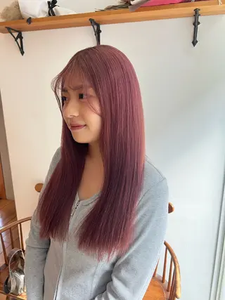 カラー ミディアムレイヤー/ 艶カラー🎀　emiのヘアスタイル
