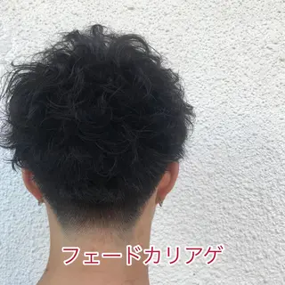 ショート カラー パーマ メンズ ニュアンスパーマ/ レイヤー/茶屋町のヘアスタイル