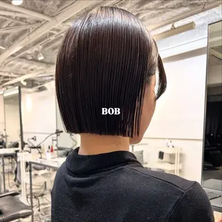 ショート カラー 切りっぱなしBOB 職人💜Anzuのヘアスタイル