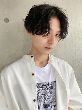 ミディアム カラー パーマ 【渋谷メンズ特化】 🔥BLUCK🔥のヘアスタイル