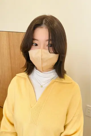 ミディアム カラー 西山 紗耶香🪽 透明感カラー/ボブのヘアスタイル