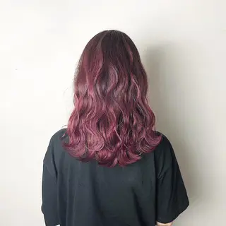 ミディアム カラー カラーモデル募集中 美容室ハピスのヘアスタイル