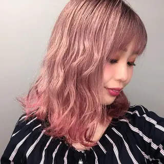ミディアム カラー ヘアアレンジ cherir髪質改善 パーソナルカラー診断のヘアスタイル