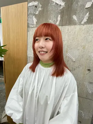 ミディアム カラー 垢抜けボブ/SAHO /OAK溝の口のヘアスタイル