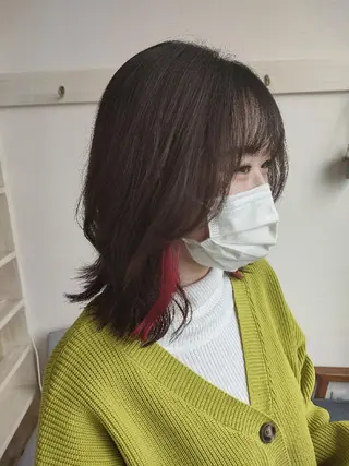 ミディアム カラー コウスケ rebornのヘアスタイル