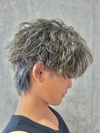 ショート カラー パーマ メンズ 【パーマ特化美容師】 🔥Yoshiyaのヘアスタイル