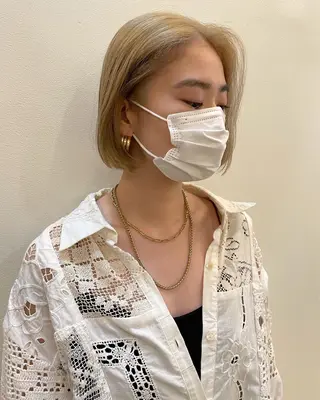 ショート カラー ボブ/ミディアム RIONAのヘアスタイル