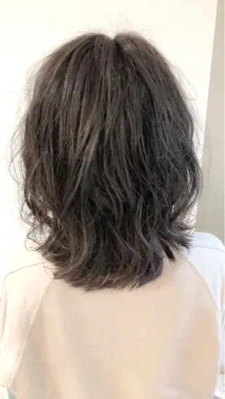 ミディアム カラー レイヤー/ウルフ ハイトーンhiroのヘアスタイル