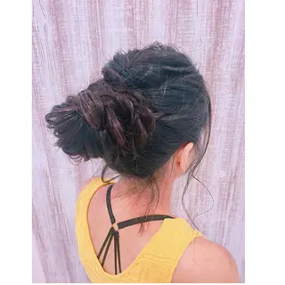 ロング ヘアアレンジ 透明感♡︎♡︎ 佐々木早苗のヘアスタイル