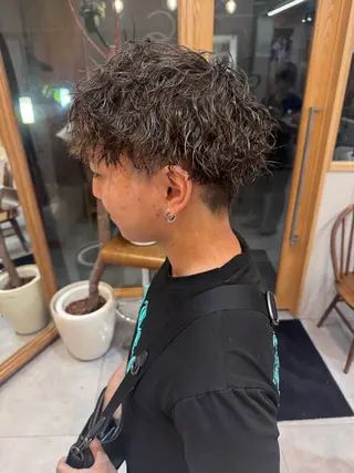 カラー パーマ メンズ ハイトーン縮毛/縮毛 なーな🎀🤍のヘアスタイル