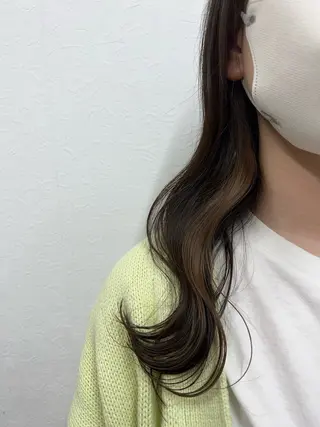 セミロング カラー 鈴木 アメリのヘアスタイル