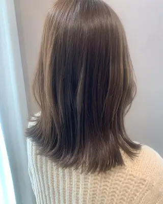 ミディアム カラー hub hair レイヤー/透明感のヘアスタイル