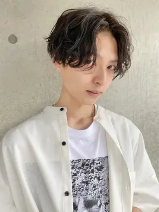 ショート カラー パーマ 【メンズ特化】 笹目純のヘアスタイル