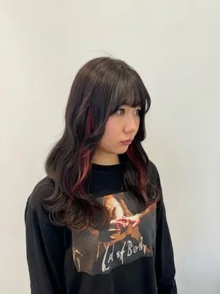 セミロング カラー 堀越 美羽のヘアスタイル