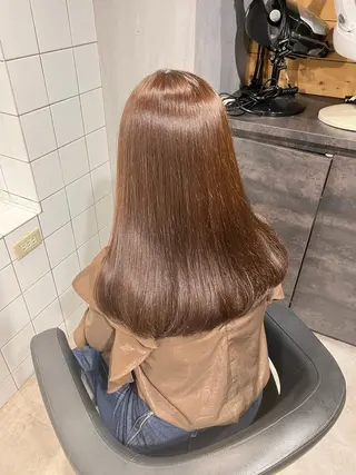 セミロング カラー ヘアアレンジ 韓流トレンドヘア 🎀RINAKO🎀のヘアスタイル