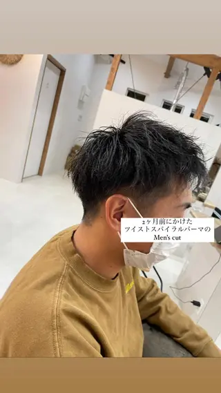 パーマ メンズ 鈴木 妃帆未のヘアスタイル