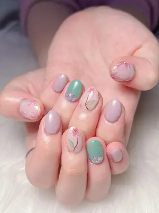 ネイル MiKi Nai池袋 長さだし得意のネイルデザイン
