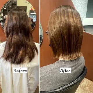 ミディアム カラー 日高 香織のヘアスタイル