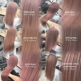 ロング カラー NAMI🤎ブラウン &ミルクティー🤍のヘアスタイル