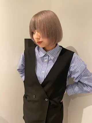 ショート カラー nonoka オリーブ/レイヤーのヘアスタイル