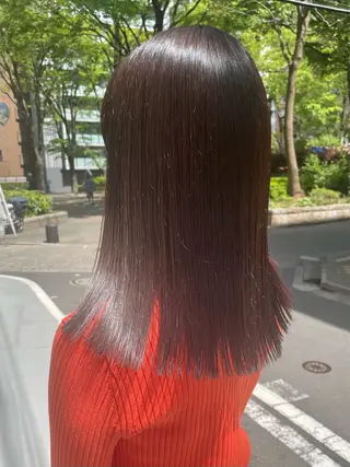 セミロング カラー 🌼似合わせカット 🌼おぎの みき🌼のヘアスタイル