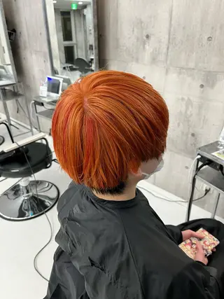 ショート カラー 【毎朝セット3分】 メンズパーマ　真人のヘアスタイル