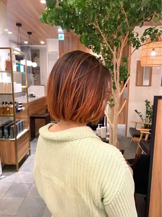 ショート カラー パーマ 🍃服部 雅哉🍃銀座◎のヘアスタイル
