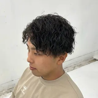 ショート パーマ メンズ 【メンズパーマ特化】 🍏網中勇喜のヘアスタイル