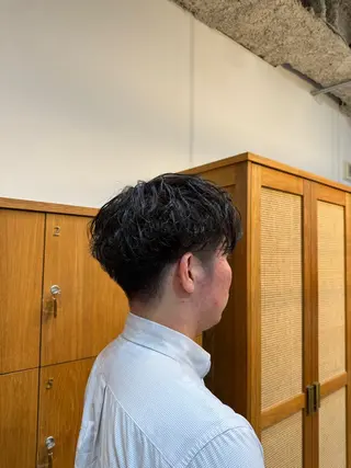 パーマ メンズ 明津 桜空のヘアスタイル