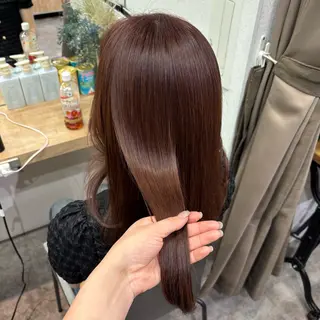 カラー 艶感カラー/オリーブ アレンジ：♡のヘアスタイル