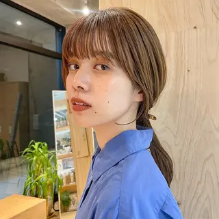 ミディアム 似合わせ/ベージュ /レイヤー/りほ🤍のヘアスタイル