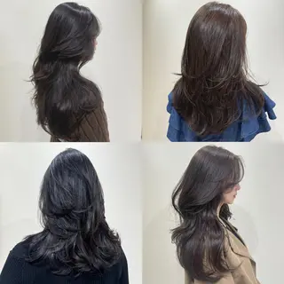 ロング カラー ヘアアレンジ レイヤーカット🤍 RINAのヘアスタイル