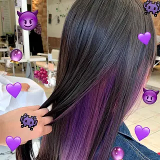 セミロング カラー 【髪質改善特化】 艶髪/透明感カラーのヘアスタイル