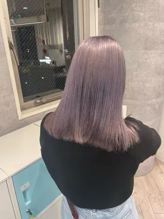 セミロング ♡似合わせハイトーン ♡maiのヘアスタイル