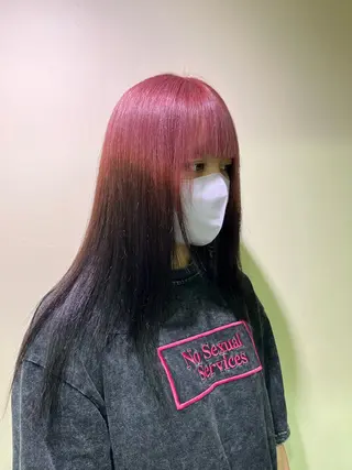カラー めい/曲がる縮毛矯正 メンズストレートのヘアスタイル