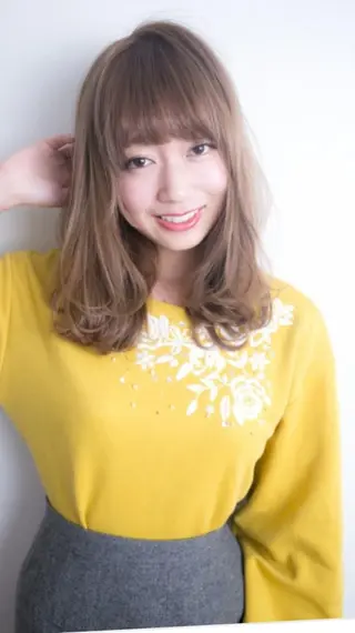セミロング カラー パーマ 【西八王子】Siq ●FM●オーナーのヘアスタイル