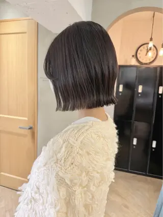 ミディアム カラー ボブ/縮毛矯正 🌟梅田盛一🌟のヘアスタイル