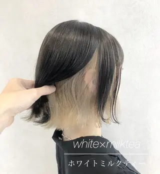 ショート カラー 🦋シールエクステ /韓国/リアラ🦋のヘアスタイル