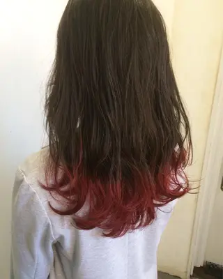 ミディアム カラー パーマ ヘアアレンジ 新宿No.1美髪師 taka髪質改善のヘアスタイル