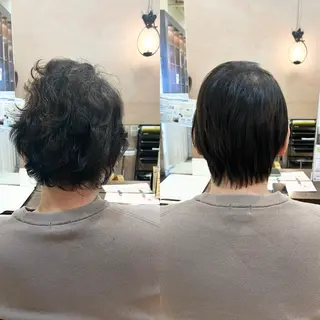 メンズ 地毛風ストレート ⚡️下ノ村柊斗⚡️のヘアスタイル