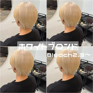 ショート カラー メンズ 渋谷🩶ハイトーン 🩶FUMUのヘアスタイル